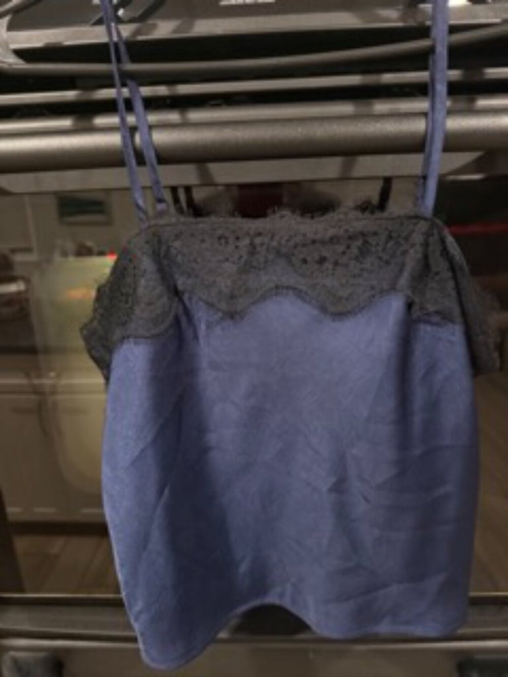 A New Day Midnight Blue/Black Lace Cami and midi skirt set Size Small both